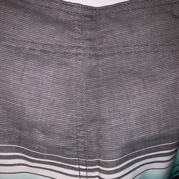 Mens Size 32 Grey and Blue Swim Trunks - Picture 6 of 15
